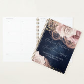 ムーディブルーのロマンチックな水の色のバラ結婚。 プランナー手帳 (ディスプレー)