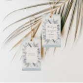 ムーディブルーウィンターフローラモノグラム結婚ズ ギフトタグ