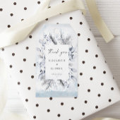 ムーディブルーウィンターフローラモノグラム結婚ズ ギフトタグ