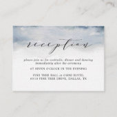 ムーディブルーウォーターカラーウェディングレセプションカード エンクロージャーカード (正面)