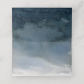 ムーディブルーウォーターカラーエレガントウェディング座席表 プレイスカード