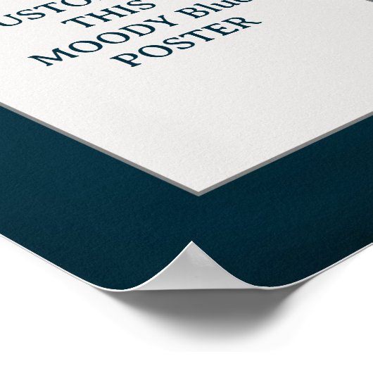 ムーディブルーカスタム引用文ポスター誕生日 ポスター (角)