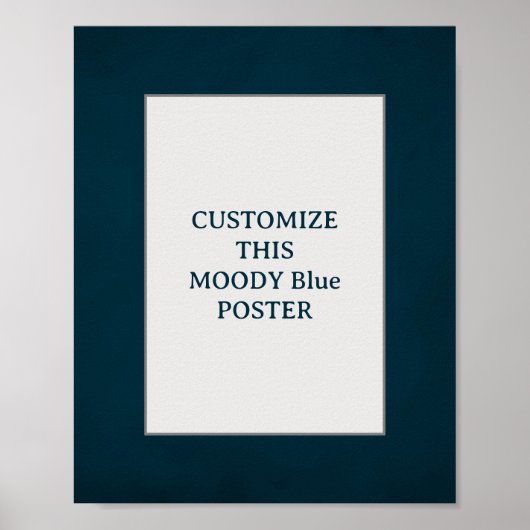 ムーディブルーカスタム引用文ポスター誕生日 ポスター (正面)