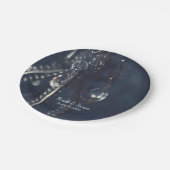 ムーディブルークリスタルエレガントロマンチック結婚シック ペーパープレート (アングル)