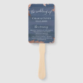 ムーディブルーコッパー結婚式 プログラム ハンドファン (正面)