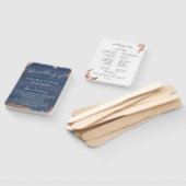 ムーディブルーコッパー結婚式 プログラム ハンドファン (組立なし)