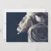 ムーディブルーシャビーシックなバラエレガントな結婚式 招待状 (裏面)