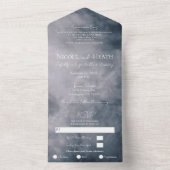 ムーディブルースカイ雲シナ結婚ス オールインワン招待状 (内側)