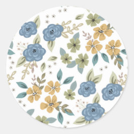 ムーディブルースフローラステッカーシート ラウンドシール