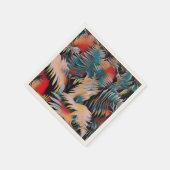 ムーディブルーファーン葉ズ植物分離 スタンダードカクテルナプキン (角)