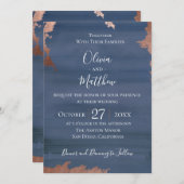 ムーディブルー結婚式招待状 招待状 (正面/裏面)