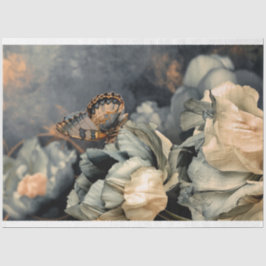 ムーディブルー、大型バタフライ&牡丹 薄葉紙