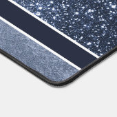 ムーディブルー、編集可能モノグラム デスクマット (コーナー)