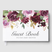 ムーディプラムフローラガールベビーシャワー ゲストブック (正面)