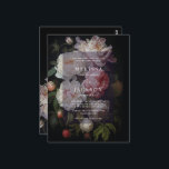 ムーディホワイトピオ結婚ーニズアーチ招待状 ポストカード<br><div class="desc">ムーディホワイトピオ結婚ニーフローラスインスパイアスイートバイオランダスタイル。</div>