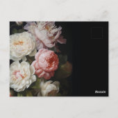 ムーディホワイトピオ結婚ーニズアーチ招待状 ポストカード (裏面)