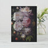 ムーディホワイト牡丹結婚式招待状 招待状 (スタンド正面)