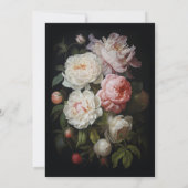 ムーディホワイト牡丹結婚式招待状 招待状 (裏面)