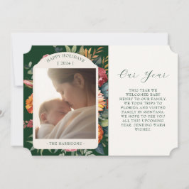 ムーディボタニカルイヤーインレビューホリデーカード 招待状