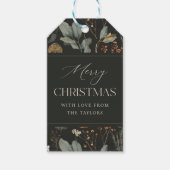 ムーディボタニカルパーソナライズされたクリスマスギフトタグ ギフトタグ (正面)