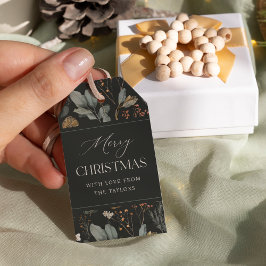 ムーディボタニカルパーソナライズされたクリスマスギフトタグ ギフトタグ