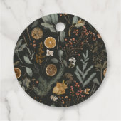 ムーディボタニカルパーソナライズされたクリスマスギフトタグ フェイバータグ (裏面)