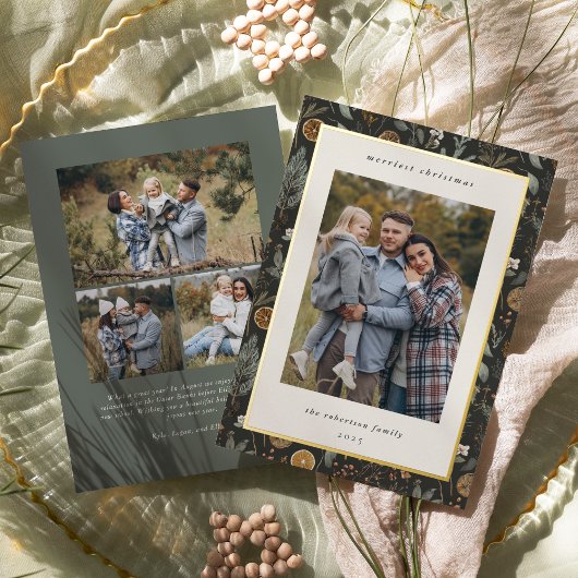 ムーディボタニカル数々の写真両面金ゴールド 箔シーズンカード