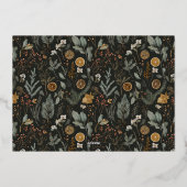 ムーディボタニカル横向きフォト金ゴールド 箔シーズンカード (裏面)