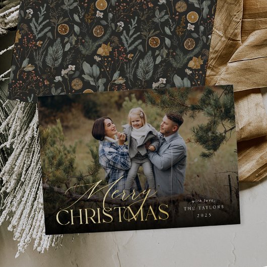 ムーディボタニカル横向きフォト金ゴールド 箔シーズンカード