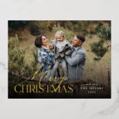 ムーディボタニカル横向きフォト金ゴールド 箔シーズンポストカード (正面)