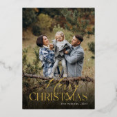 ムーディボタニカル縦方向の写真金ゴールド 箔シーズンカード (正面)