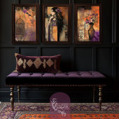 ムーディボホ花瓶とフローラパッチワークパターンアート 薄葉紙