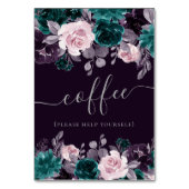 ムーディボーホ |ダークナス紫とティール(緑がかった色)治療 テーブルナンバー (裏面)