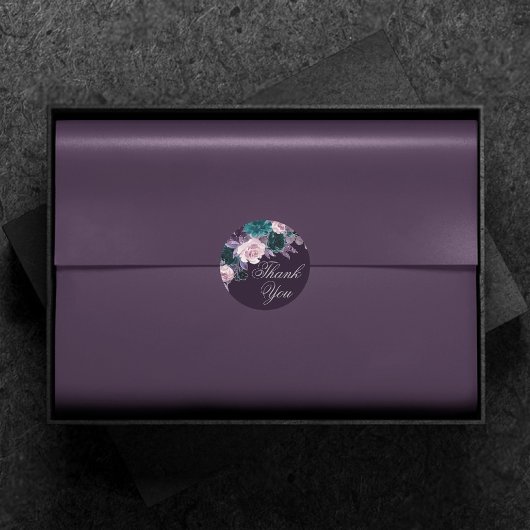 ムーディボーホ | ダークナス紫ティール(緑がかった色)ありがとう ラウンドシール