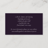 ムーディボーホ |ダークナス紫フローラ披露宴 エンクロージャーカード (裏面)