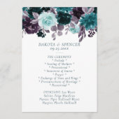 ムーディボーホ |ティール（緑がかった色）ターコイズとパープルガーランド プログラム (正面)