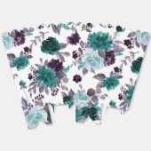 ムーディボーホ |ティール（緑がかった色）ターコイズと紫色パターン フェイバーボックス (見開き)