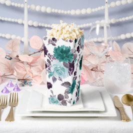 ムーディボーホ |ティール（緑がかった色）ターコイズと紫色パターン フェイバーボックス