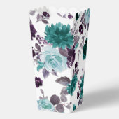 ムーディボーホ |ティール（緑がかった色）ターコイズと紫色パターン フェイバーボックス (正面)