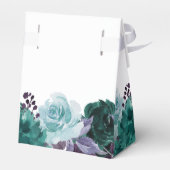 ムーディボーホ |ティール（緑がかった色）ターコイズフローラ愛と フェイバーボックス (裏面サイド)