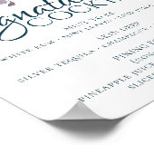 ムーディボーホ |ティール（緑がかった色）フローラガーランドシグネチャードリンク ポスター (角)