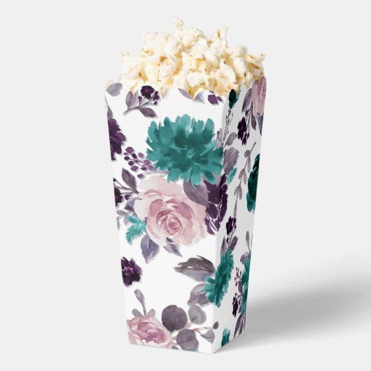 ムーディボーホ |ナス紫とティール（緑がかった色）柄 フェイバーボックス (はじけた状態)