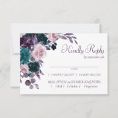 ムーディボーホ |ナス紫シルバーフレームエントリ 出欠カード (正面)