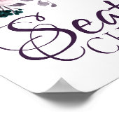 ムーディボーホ |ナス・パープルとティール(緑がかった色)席 ポスター (角)