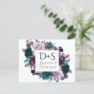 ムーディボーホ ナス・パープルティール(緑がかった色)日付の保存 案内ポストカード