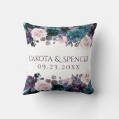 ムーディボーホ |ナス・パープルメイブフローラ結婚ズ クッション (裏面)