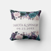 ムーディボーホ |ナス・パープルメイブフローラ結婚ズ クッション (正面)
