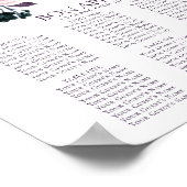 ムーディボーホ |ナス・パープル6テーブル座席表 ポスター (角)