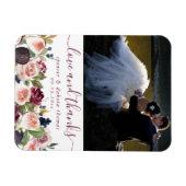 ムーディボーホ |紫のナスの結婚写真 マグネット (横)