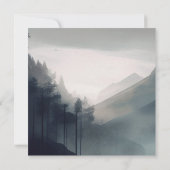 ムーディマウンテンダークエステティックウッドランド結婚ズ セーブザデート (裏面)